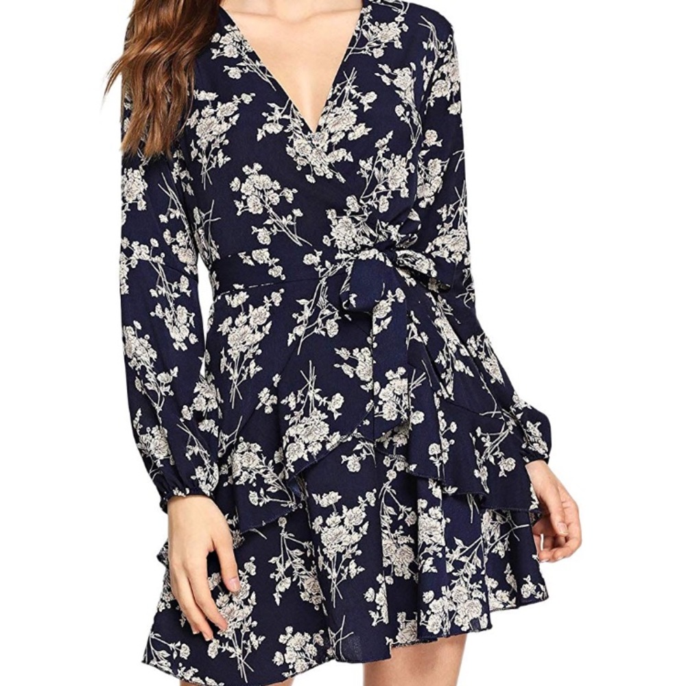 Long sleeve floral dress